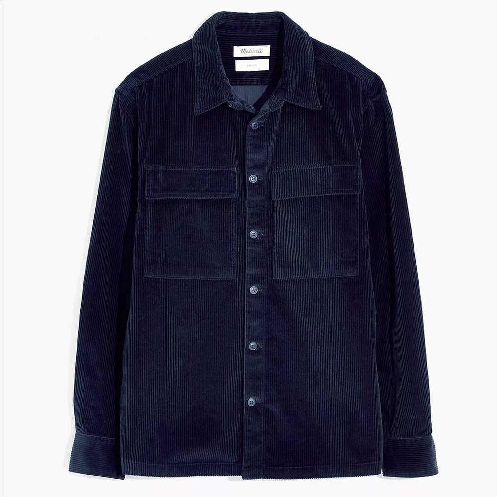 Madewell corduroy shirt jacket - navy